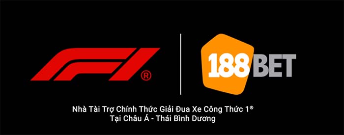 Đường đua F1 trở thành đối tác với 188BET tại Châu Á